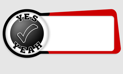 Poster - Vector abstract box for your text with check box