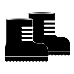 Wall Mural - Boots, equipment for military protection icon image, vector illustration