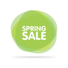Poster - Vector illustration of modern transparent colorful green labels for greetings and promotion.