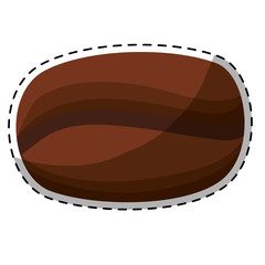 Poster - Brown big grain coffee icon design, vector illustration image