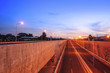 Empty freeway at twilight background