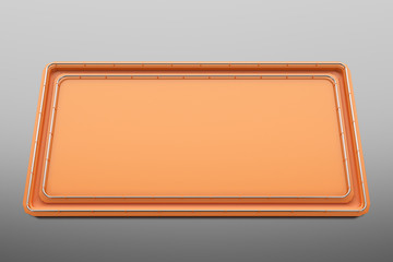 Wall Mural - Rectangular colored plate with corners from tubes