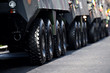 Armored vehicle wheels detail