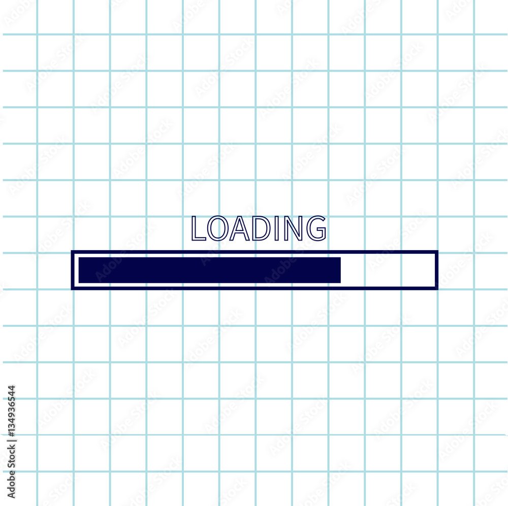 Loading progress status bar icon. Web design app download timer ...