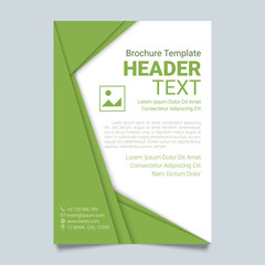 Wall Mural - Creative brochure vector template in green color. Modern poster, flyer business template in a material design style. Vector illustration