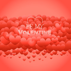 Poster - Happy valentines day greeting card. Valentines vector label with