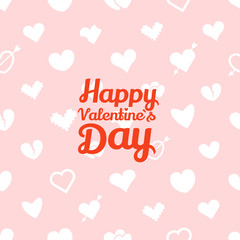 Poster - Happy valentines day seamless pattern. Valentines vector abstrac