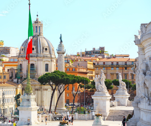 Rome. Holy Name Of Maria Church Canvas Print