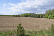 Plowed field in early spring