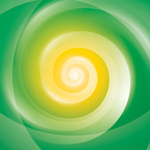 Abstract Yellow Green Swirl Background