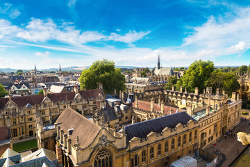 Wall Mural - Panoramic aerial view of Oxford