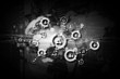 © Sergey Nivens - Social network background . Mixed media