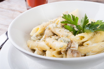 Prepared penne pasta