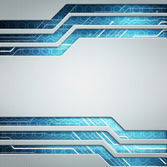 Leinwandbilder - Digital image technology interface concept with circuit microchi