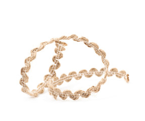 Wall Mural - Fragment of a linen rope isolated