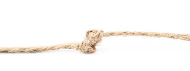 Wall Mural - Knot on a rope string isolated