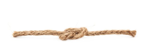 Wall Mural - Knot on a rope string isolated