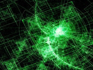 Wall Mural - space disk - abstract digitally generated image
