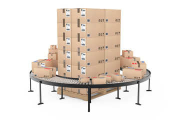 Aufkleber - Global Shipping and Logistic Concept. Earth Globe Surrounded by
