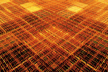 Leinwandbilder - Abstract Golden Bars background. 3d Rendering