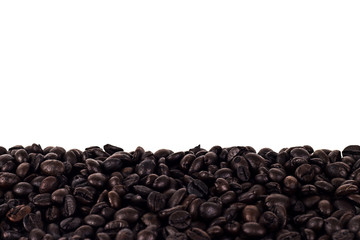 Coffee beans isolated on white background, Clipping path