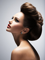 beautiful woman with style hairstyle