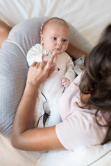 Wall Mural - mother with newborn baby
