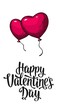 © MoreVector - Heart balloon. Vector color vintage engrav