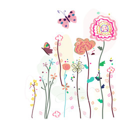 Obraz na płótnie abstract colorful spring flowers