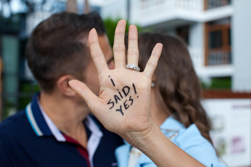 Proposal in the street.