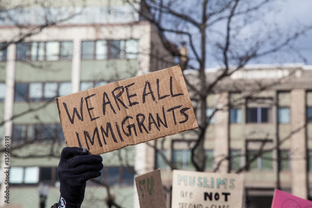 We are all immigrants - obrazy, fototapety, plakaty 