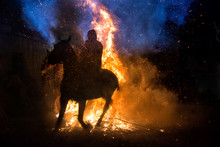 Horse Rider And Fire