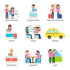 Sticker - Family Vacation Infographic Concept