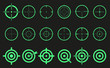 Target set icons sight sniper symbol isolated, crosshair and aim vector illustration stylish for web design EPS10
