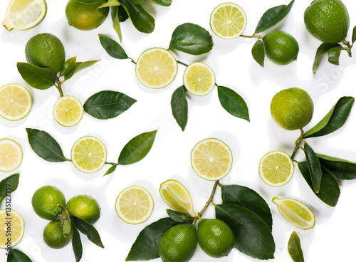 Plakat na zamówienie Pattern made of lime fruit.