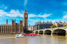 Big Ben, Parliament, Westminster Bridge In London