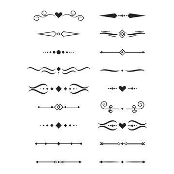 Collection of vector dividers