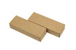 © pookpiik - Two package brown cardboard box for long items. Mockup, isolated