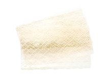 Sheet Of Gelatin Leaves On White