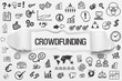 © magele-picture - Crowdfunding / weißes Papier mit Symbole