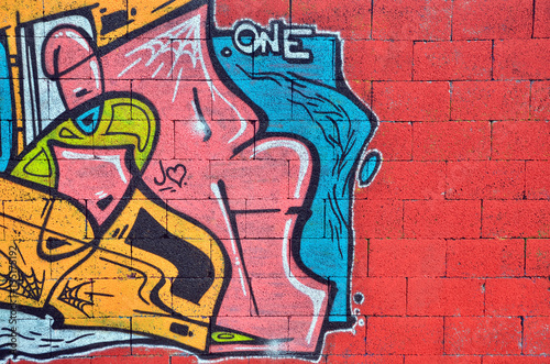 wall sprayed with graffiti