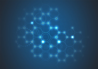 Technology security concept. Modern safety digital background
