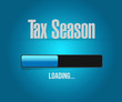 tax season loading bar sign concept.