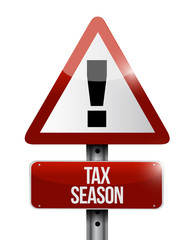 Wall Mural - tax season warning sign concept.