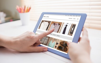 Poster - Composite image of shop with style homepage
