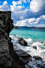 Wall Mural - Wild sea in Milos island