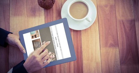 Wall Mural - composite image of website homepage