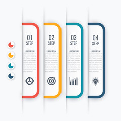 Wall Mural - modern infographics template with 4 options.