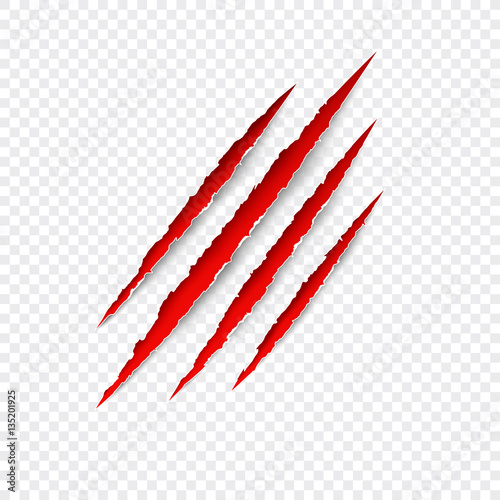 Cuadros en Lienzo Scratches isolated on transparent background