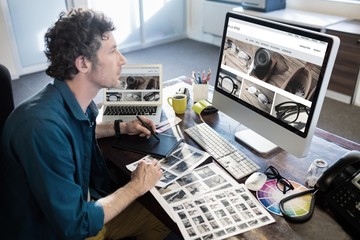 composite image of website homepage